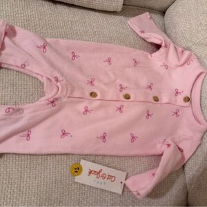 Cat & Jack Pink Bow Print Romper